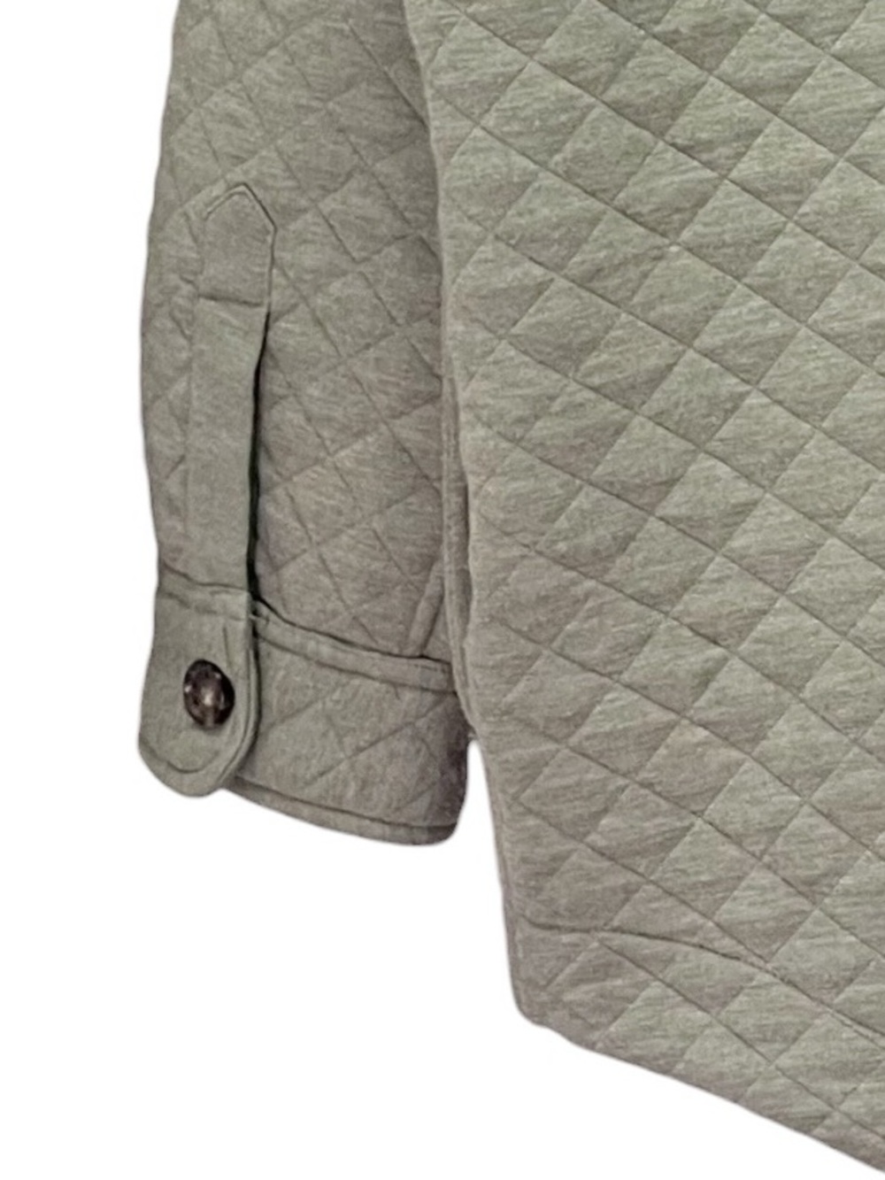 Marine Layer Corbet Quilted Shacket Women Large Green Oversized Jacket Shirt - Picture 6 of 10